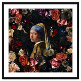 Girl With Pearl Earring And Flowers thumbnail