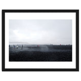 Tourists on the black sand beach - Iceland thumbnail