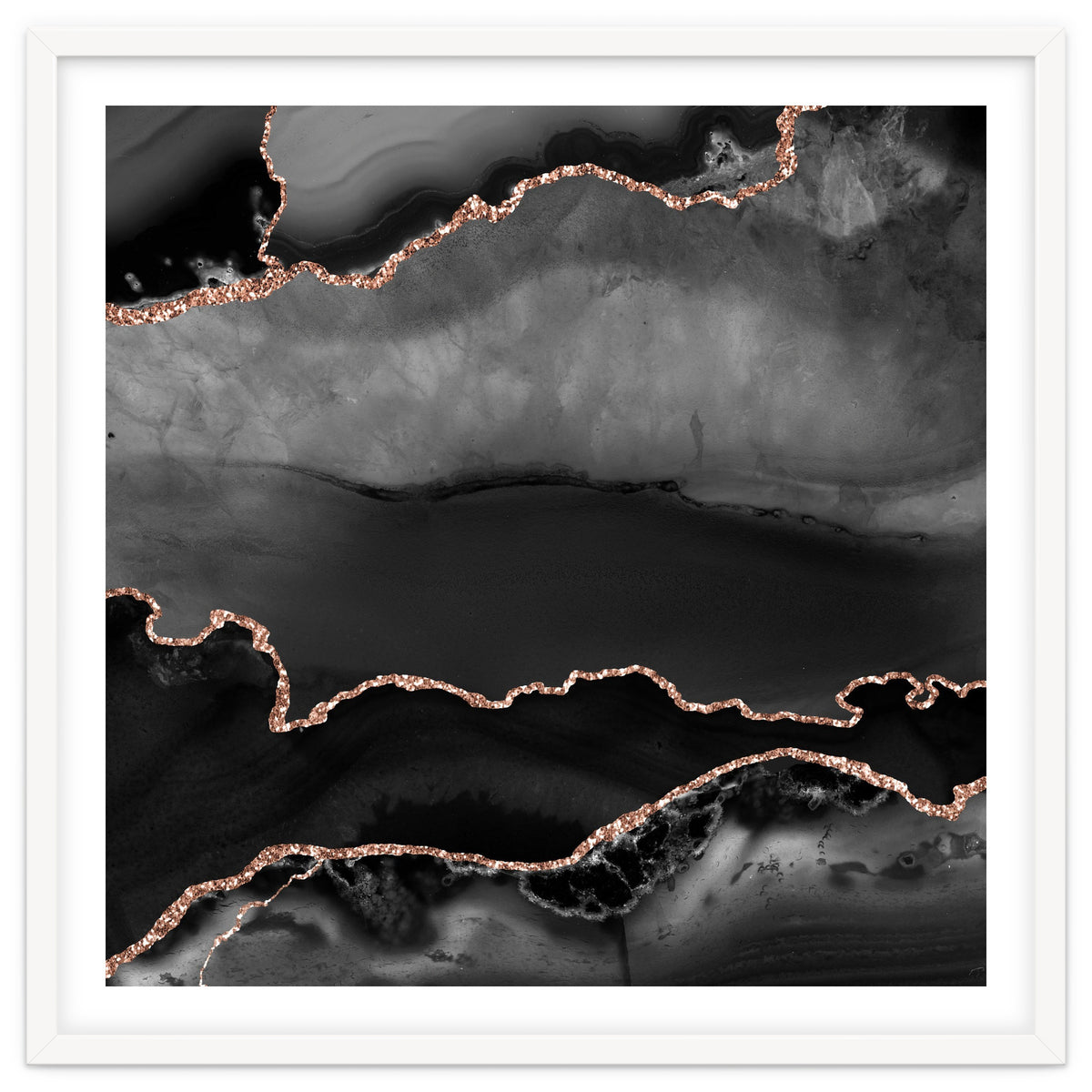 Black & Rose Gold Agate Texture 02