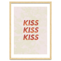 Kiss Kiss Kiss Love Typography