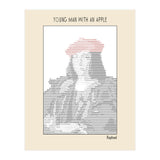 Young Man with an Apple (1505) – Raphael (ascii art)  (Print Only) thumbnail