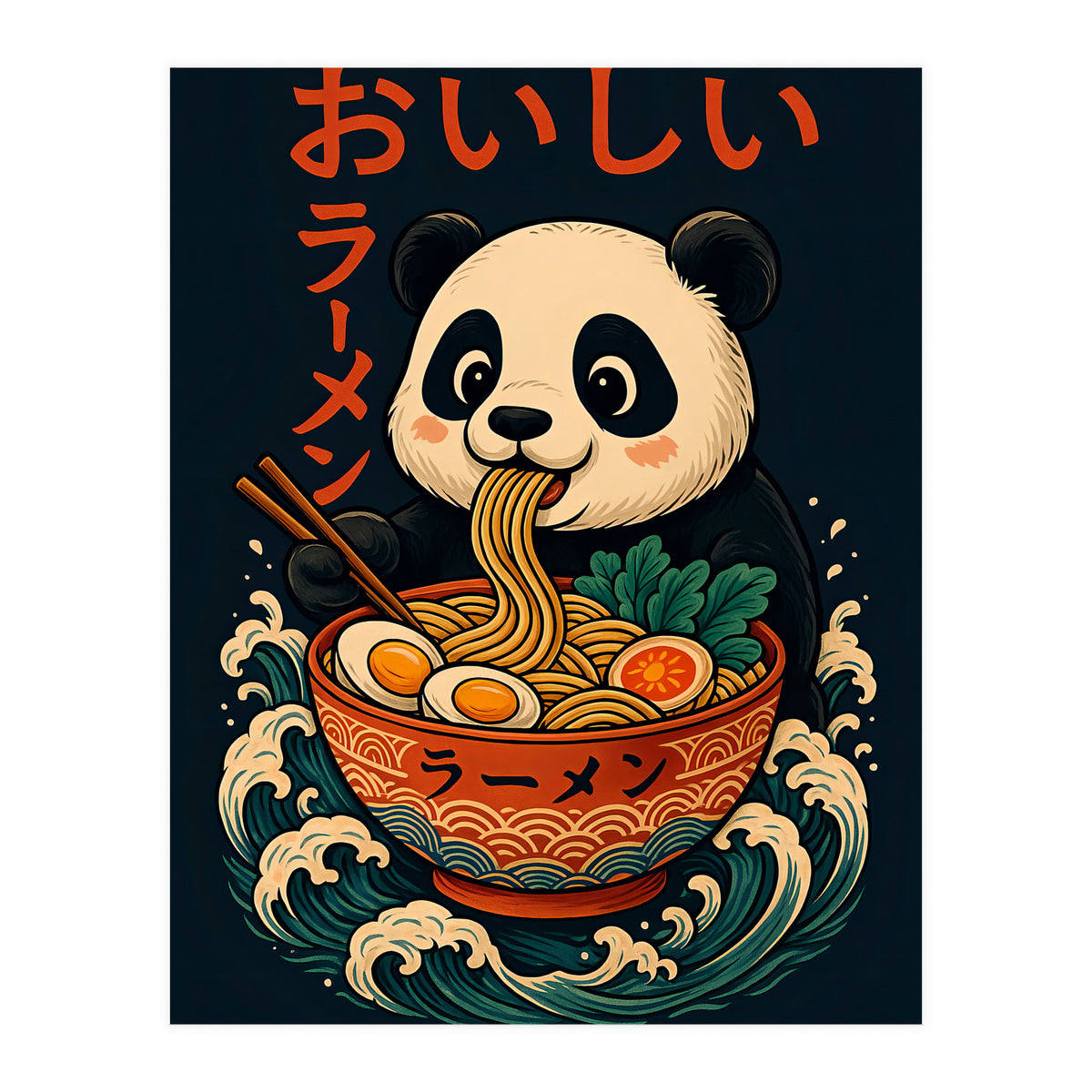Ramen Panda Japanese (Print Only)