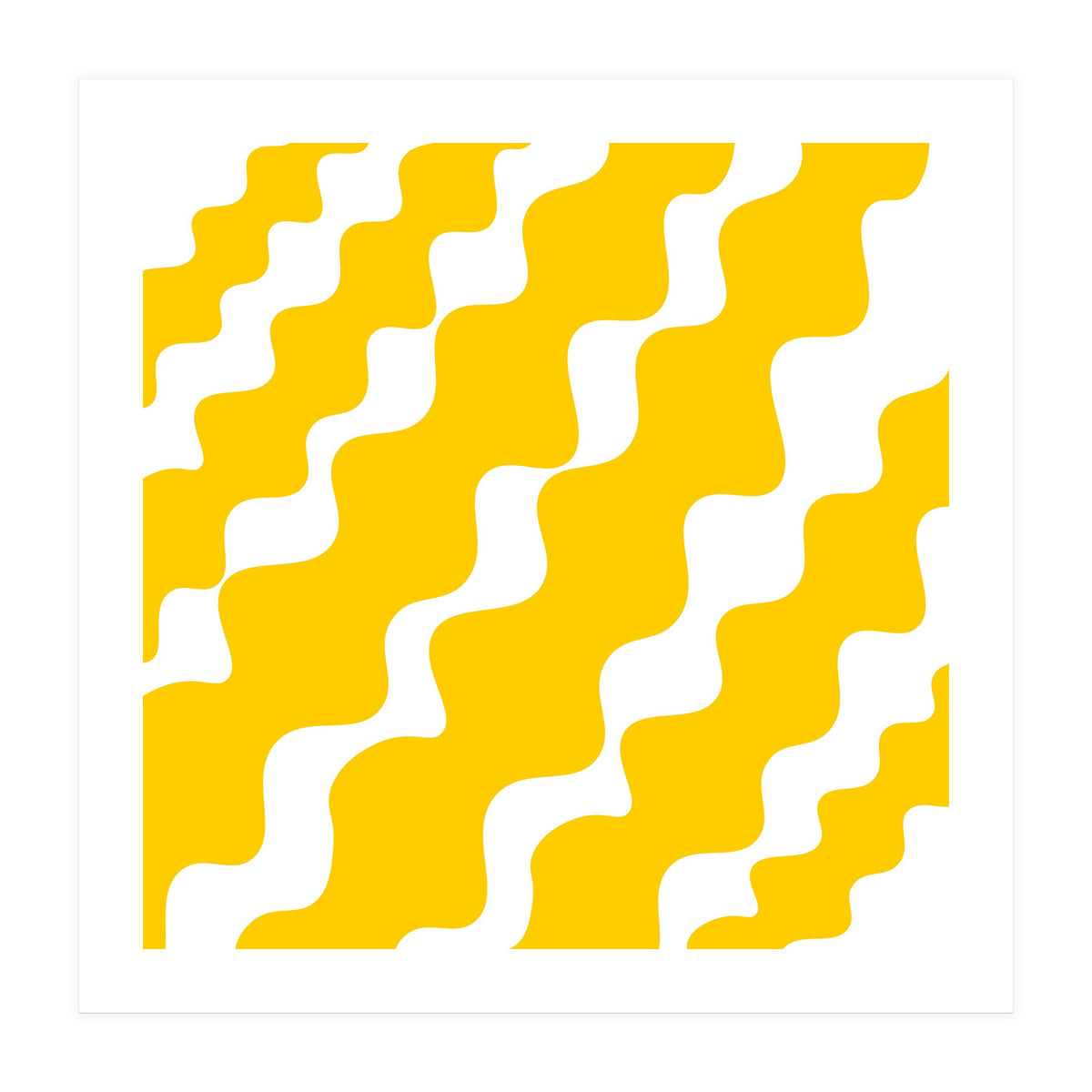 Yellow Wavy Pattern (Print Only)