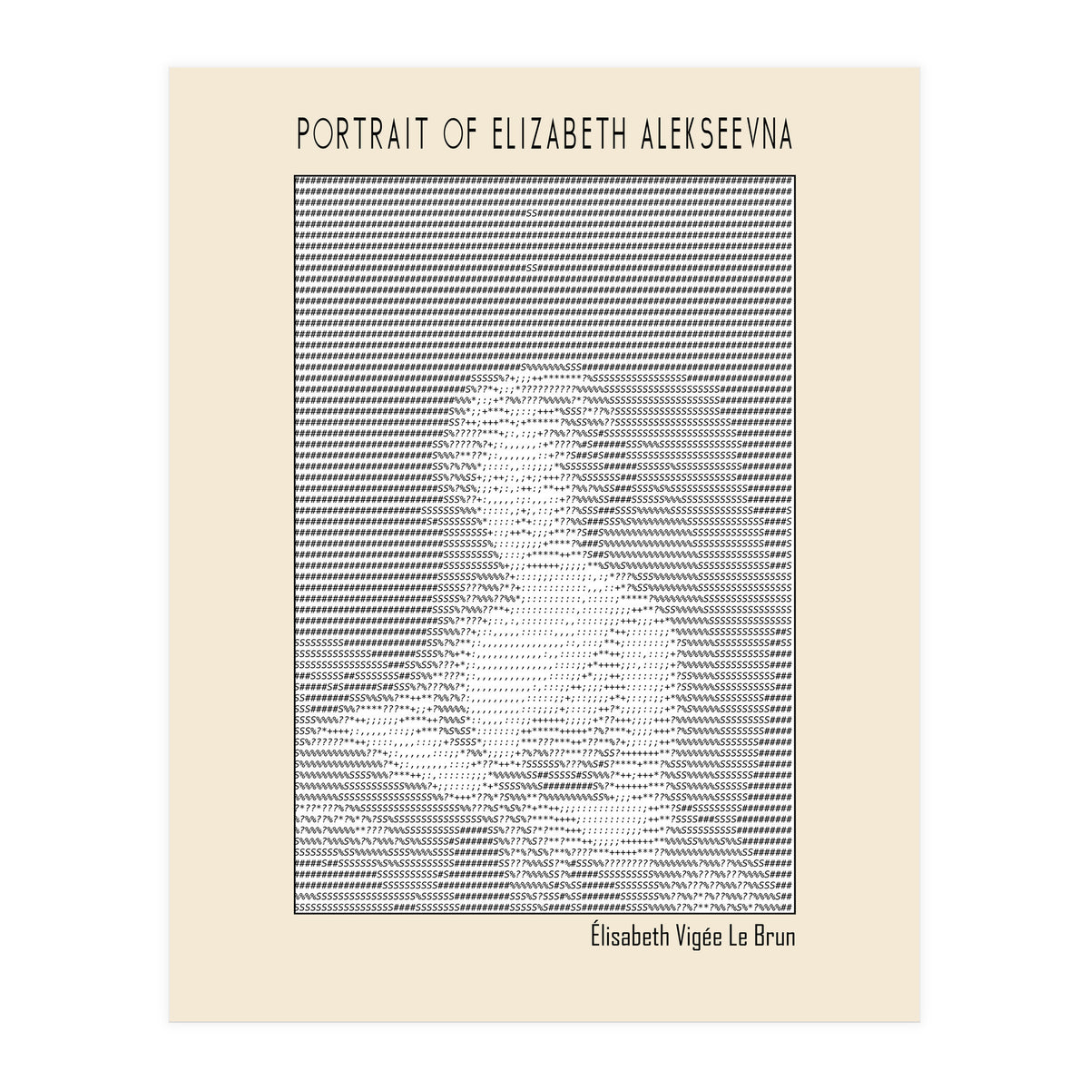 Portrait Of Elizabeth Alekseevna Wife Emperor Alexander I (Print Only)