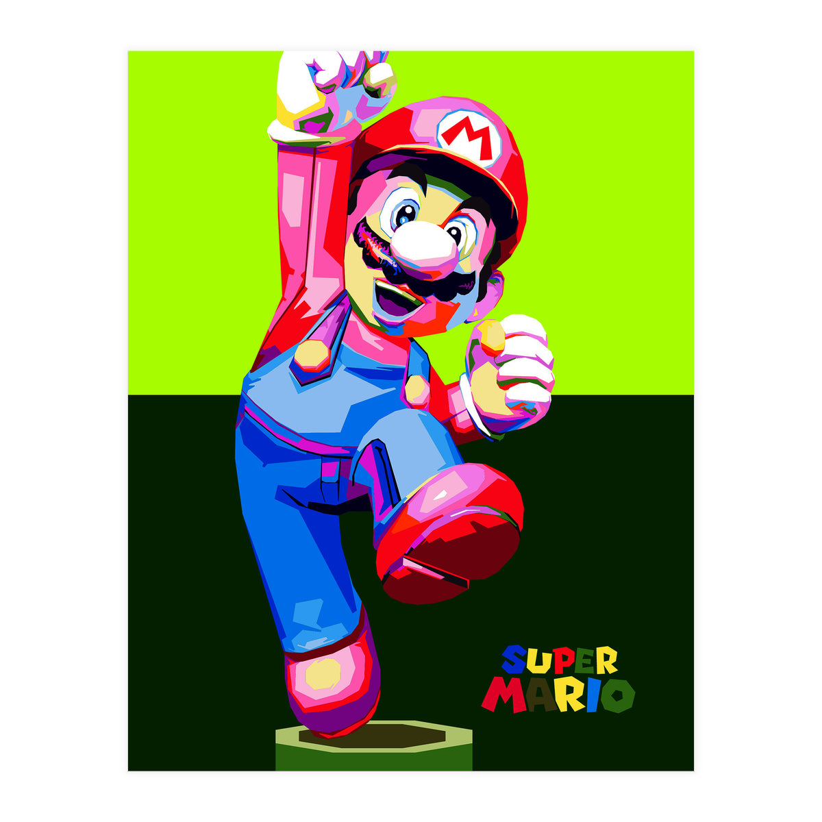 Super Mario Cartoon Character Pop Art (Print Only)