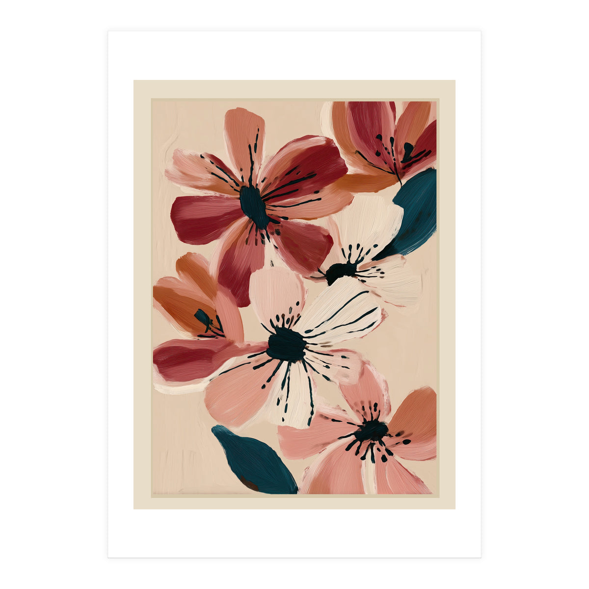 Blush And Wine Blossoms II (Print Only)