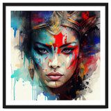 Crowned Mask Asian Warrior Portrait thumbnail