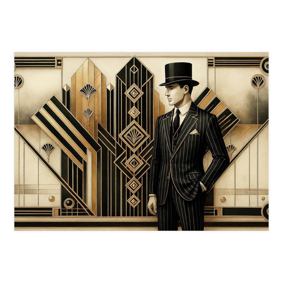 Gatsby Art Deco Noir (Print Only)