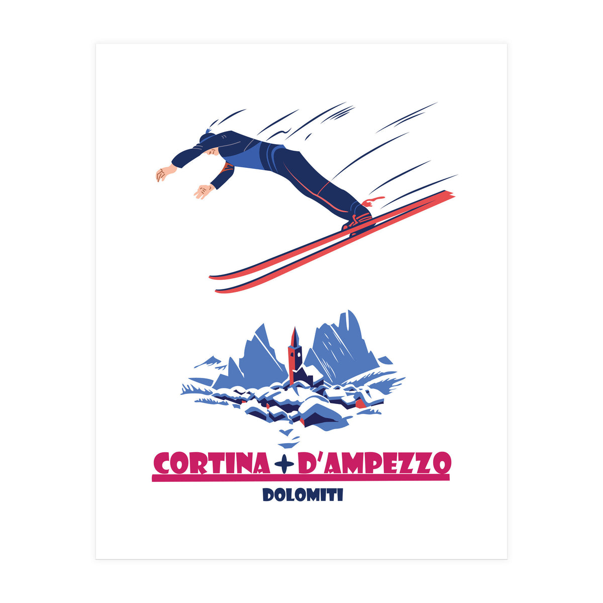 Ski Jump At Cortina Di Ampezzo (Print Only)