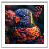 Vibrant Rainbow Lorikeet Parrot Close Up Portrait thumbnail