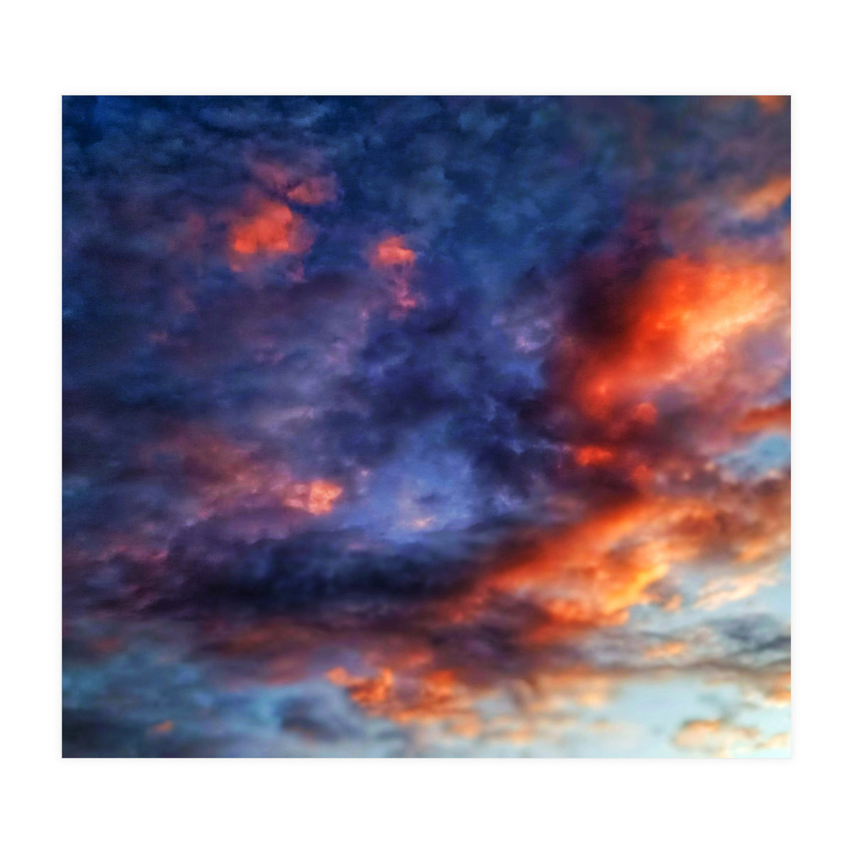 Cloudy sky at sunset  (Print Only)