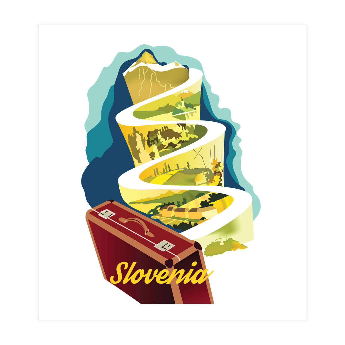 Slovenia, Mountain Road (Print Only)