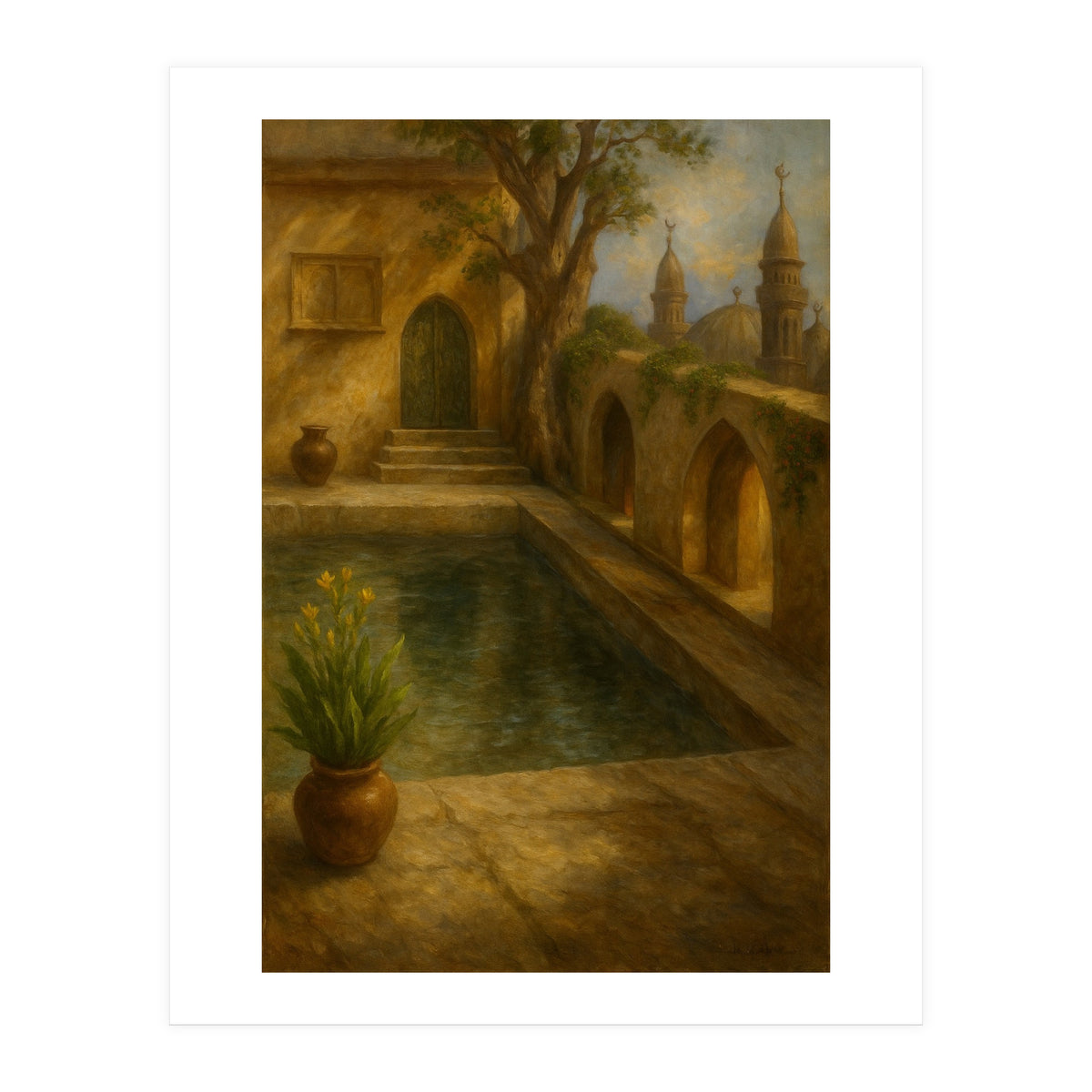 "The Scent of Faith" Oil on Canvas (Digital Realism Style) (Print Only)