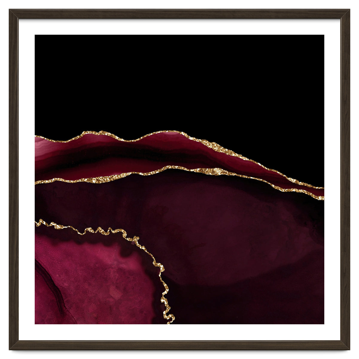 Burgundy & Gold Agate Texture 05