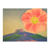 Georgia O’Keeffe – Hollyhock Pink with Pedernal (1937) | Vibrant Modernist Floral Landscape of New Mexico (Print Only) thumbnail