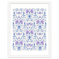 Bohemian Garden Blue Pattern