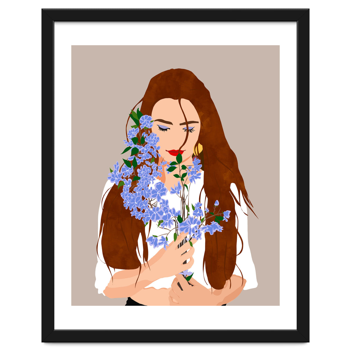 The Becoming, Nature Plants Bohemian Woman, Botanical Modern Mindful Self Care Self Love Positivity