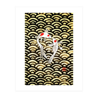 2 Koi In Wood (Print Only)