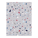 Modern Gray Blue Rounded Terrazzo (Print Only) thumbnail