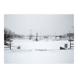 Baseball field covered in snow (Print Only) thumbnail
