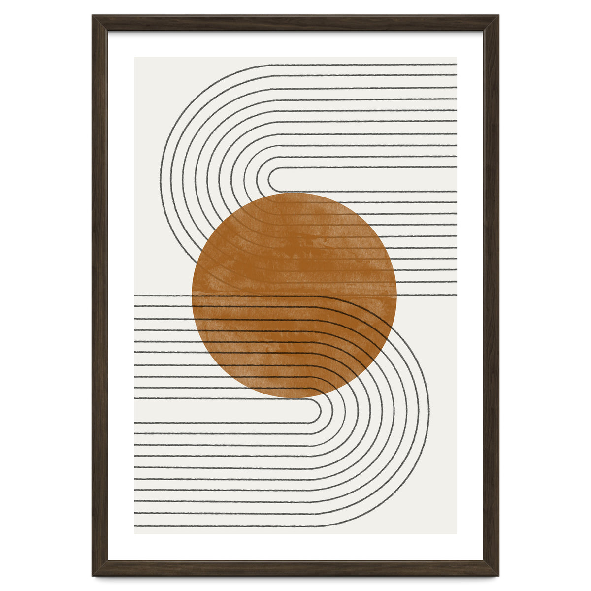 BROWN MINIMALIST MOON