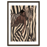 Woman And Zebra In Bold Stripes thumbnail