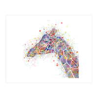 giraffe watercolor lines (Print Only)