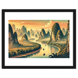 Vintage China, Guilin Karst Mountains Poster thumbnail