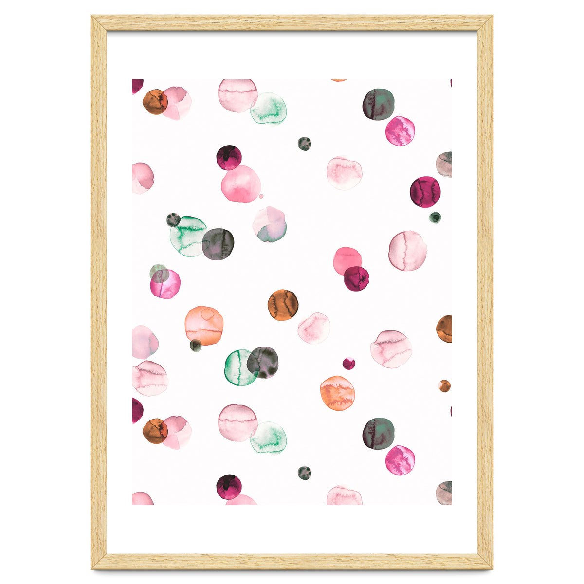 Polka Dots Watercolor Minimal Pink