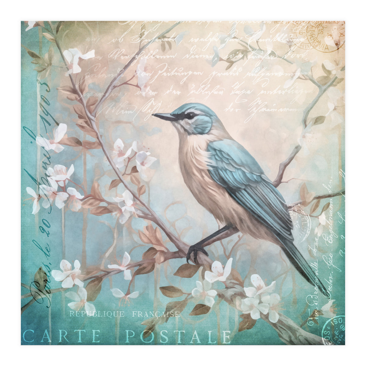 Bird Vintage Nostalgia II (Print Only)