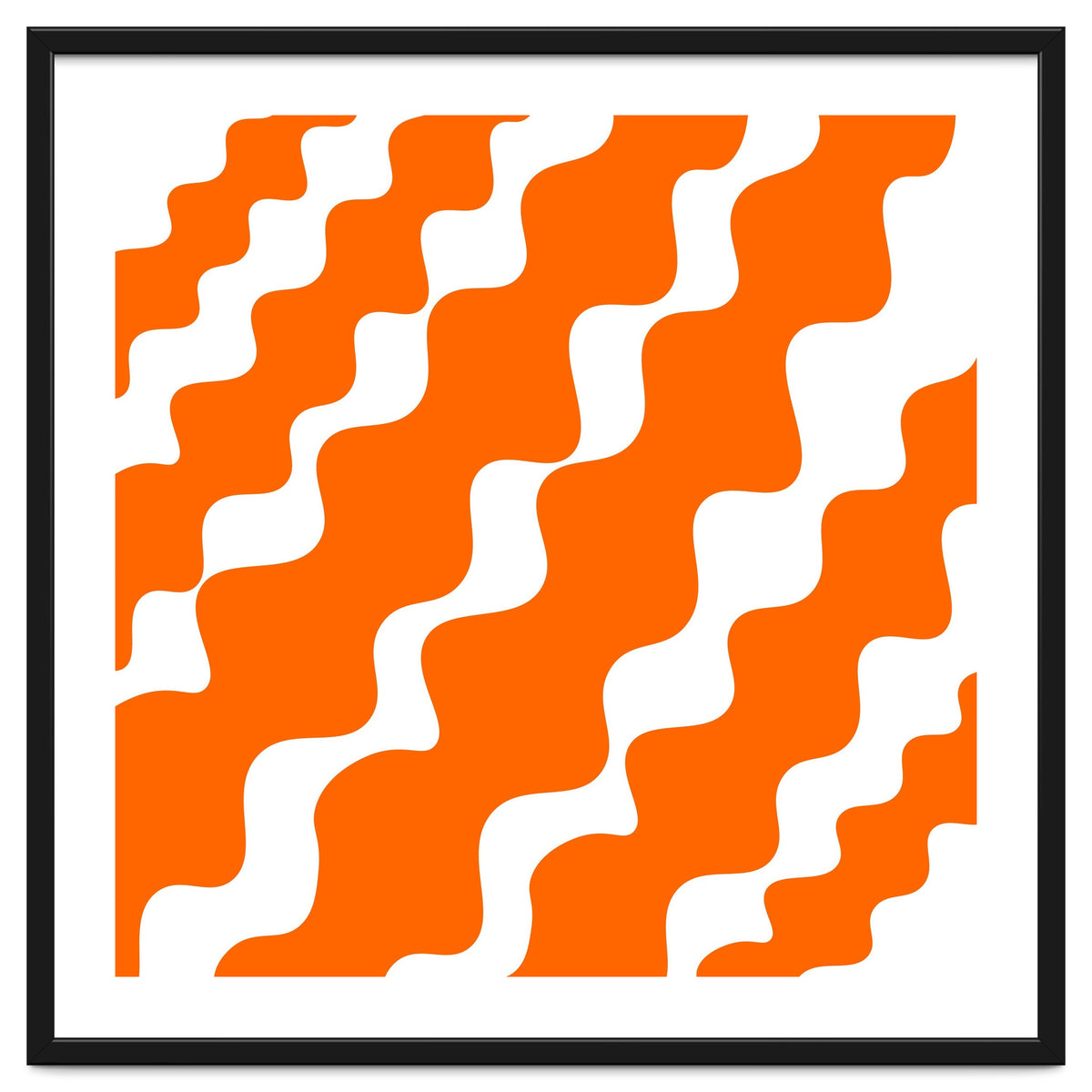 Slanting Orange Wavy Pattern