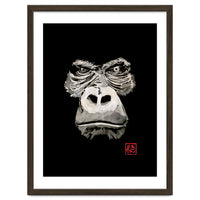 Angry Gorilla White In Black