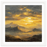 Vibrant Golden Hour Horizon Over Distant Mountain Ridges thumbnail
