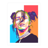 Billie Eillish wpap art  (Print Only) thumbnail