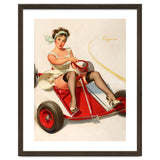 Pinup Sexy Girl On A Go Cart Car thumbnail