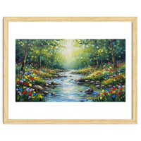 Sunlit Forest Stream