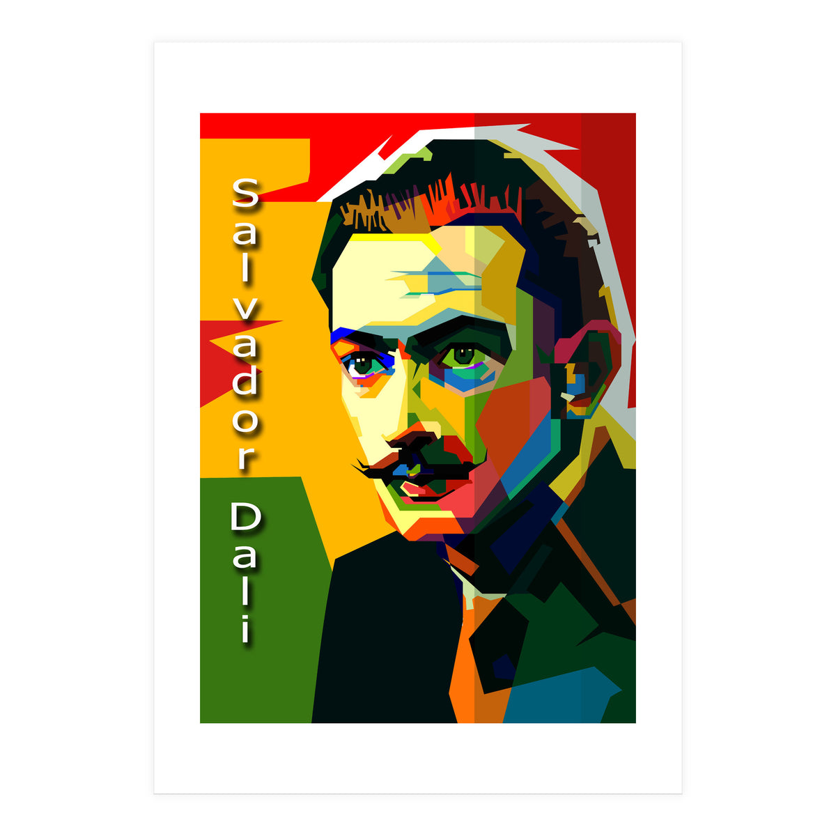 Salvador Dali Maestro Painting In Pop Art WPAP (Print Only)