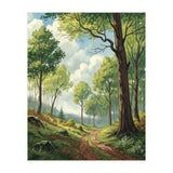 Vibrant Summer Forest Landscape Painting (Print Only) thumbnail