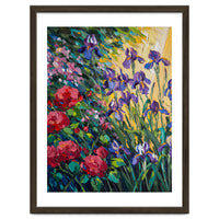 Expressive Heavy Impasto Floral Oil Painting
