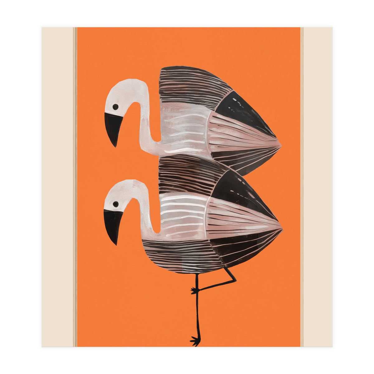 Tangerine Flamingos (Print Only)