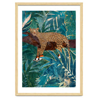 Leopard wearing shoes in the jungle
