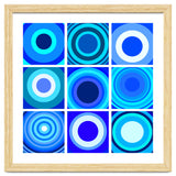 Circles & Rectangles Alt Blue 3 X 3: 4 thumbnail