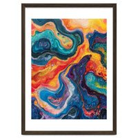 Vibrant Fluid Acrylic Pour Abstract Art