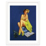 Sexy Pinup Posing With Green Towel thumbnail