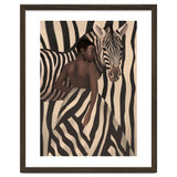 Woman And Zebra In Bold Stripes thumbnail
