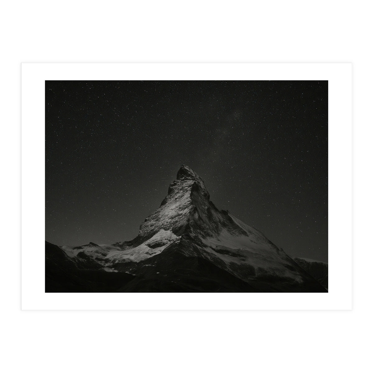 Matterhorn Switzerland Starry Night Mountain Photography (Print Only)