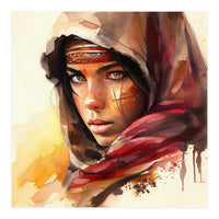 Watercolor Tuareg Woman #5 (Print Only)