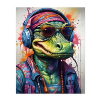 Alligator In Headphones Music (Print Only)