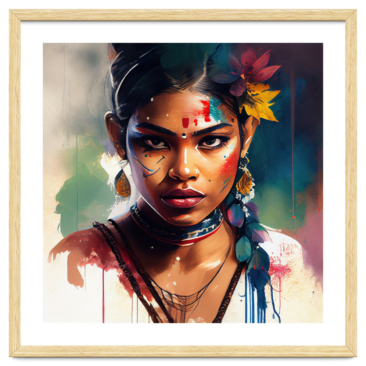 Festival Bloom Hindu Portrait