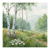 Birch Grove Serenity: A Meadow Wildflower Path (Print Only) thumbnail